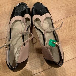 Naturalizer n5 comfort CARLIE women heels 9 M patent single back peeptoes